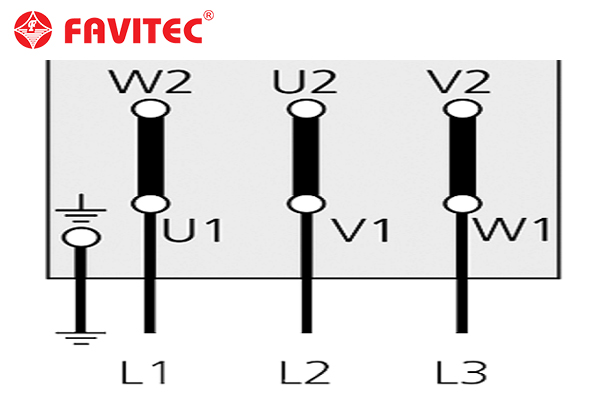 Mạch điện 3 pha được ổn định bằng máy biến ap 3 pha Favitec
